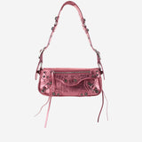 LE CAGOLE XS LEATHER SHOULDER BAG