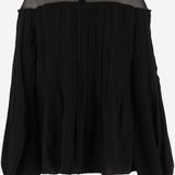 BLUSA IN SETA CON RICAMI