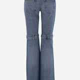 JEANS FLARED IN DENIM DI COTONE