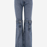 JEANS FLARED IN DENIM DI COTONE