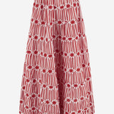 COTTON SKIRT WITH STRIPED PATTERN