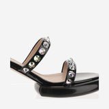MULES LILITH IN PELLE CON STRASS