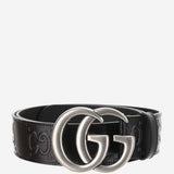 WIDE BELT IN EMBOSSED GG MARMONT LEATHER