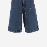 MULTI-POCKET DENIM BERMUDA SHORTS