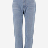 STRAIGHT LEG JEANS IN COTTON DENIM