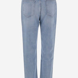 STRAIGHT LEG JEANS IN COTTON DENIM