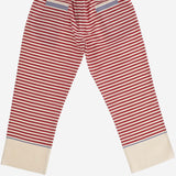 COTTON AND SILK PANTS WITH STRIPED PATTERN