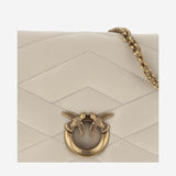 LOVE BIRDS QUILTED SHOULDER BAG