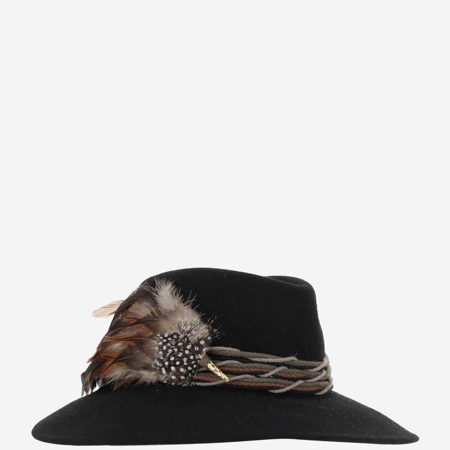  BACKXLHATWITHFEATHERSNRBLACK